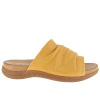 ANDREA CONTI sandal i gult skinn