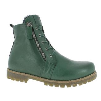 Charlotte grön boots i skinn