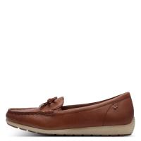 JANA ,Tamaris comfort damloafer i ljusbrunt skinn