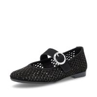 Remonte ballerina svart nubuck