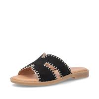 Remonte slip in svart nubuck