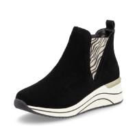 Remonte sneaker i svart nubuck