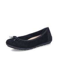Rieker ballerina svart nubuck