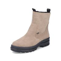 Rieker boots brodd i beige mocka