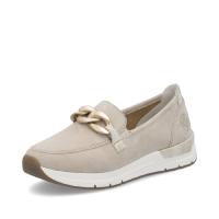 Rieker damloafer i beige mocka