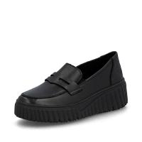 Rieker damloafer i svart skinn.