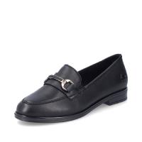 Rieker damloafer i svart skinn