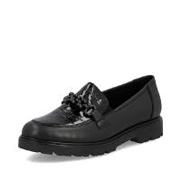 Rieker damloafer i svart skinn
