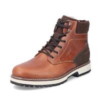 Rieker känga brodd i brunt skinn