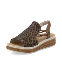 Rieker sandalett i leopardmönster