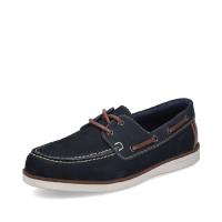 Rieker seglarsko i marinblått skinn