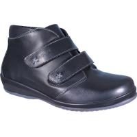 Suave dam boots i svart skinn